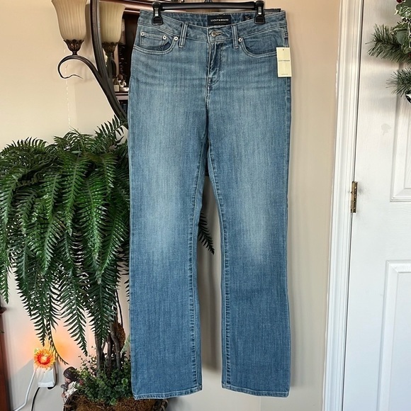 Brand New Lucky Brand Lolita Boot Mid-Rise Curvy Fit Long Length Jeans Giralda